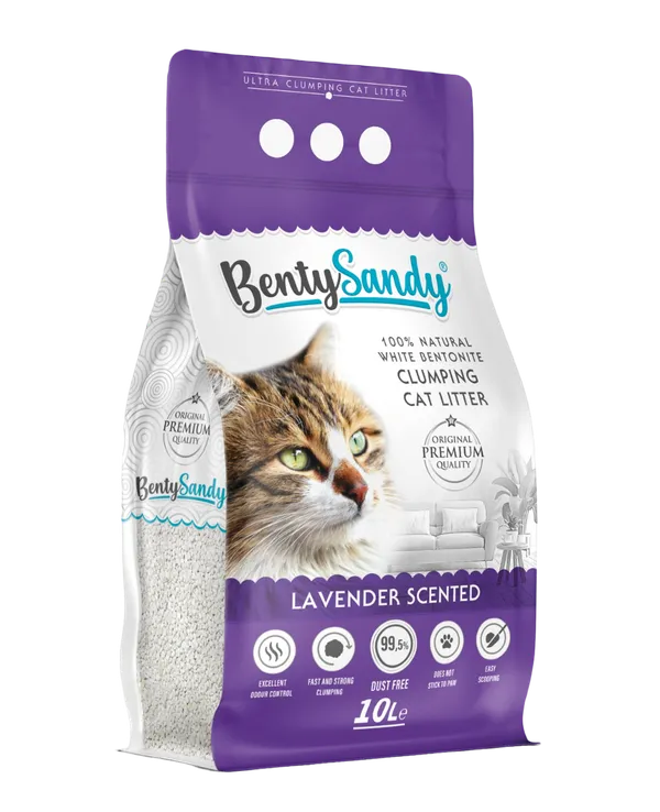 Arena para Gatos Bentysandy Ultra absorbente y Ultra aglomerante 100% Bentonita 10L/ 8.7Kg